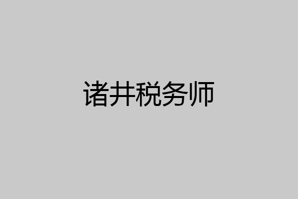 诸井税务师
