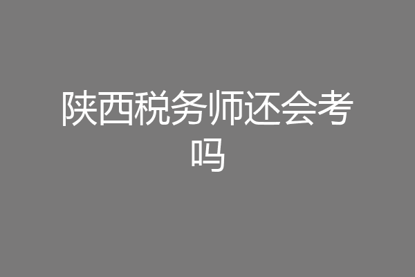 陕西税务师还会考吗