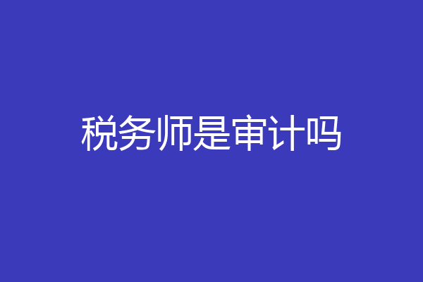 税务师是审计吗