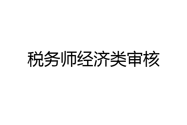 税务师经济类审核