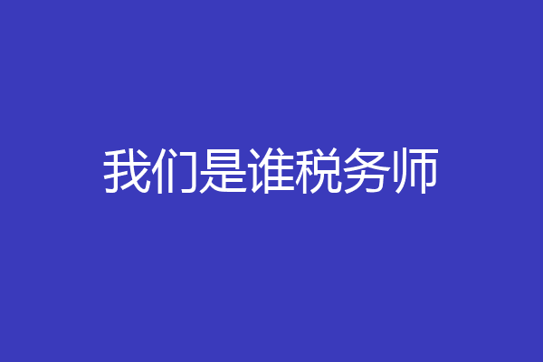 我们是谁税务师