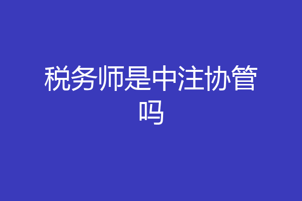 税务师是中注协管吗