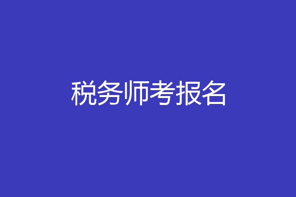 税务师考报名