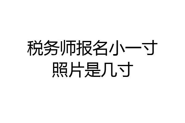 税务师报名小一寸照片是几寸