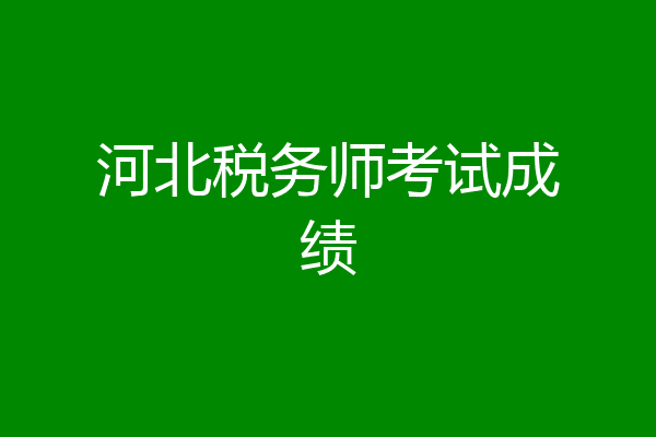 河北税务师考试成绩