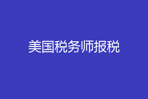 美国税务师报税