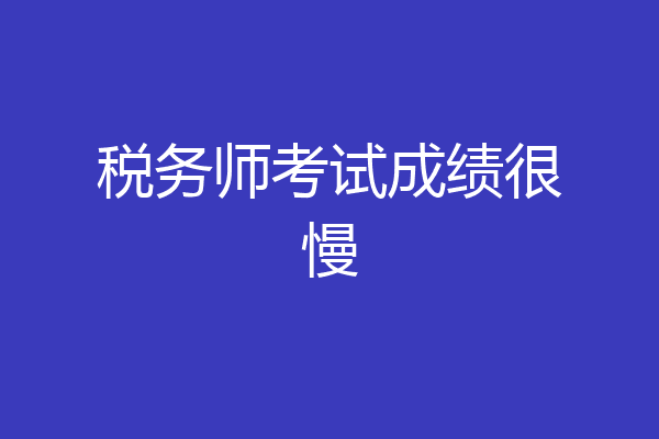税务师考试成绩很慢