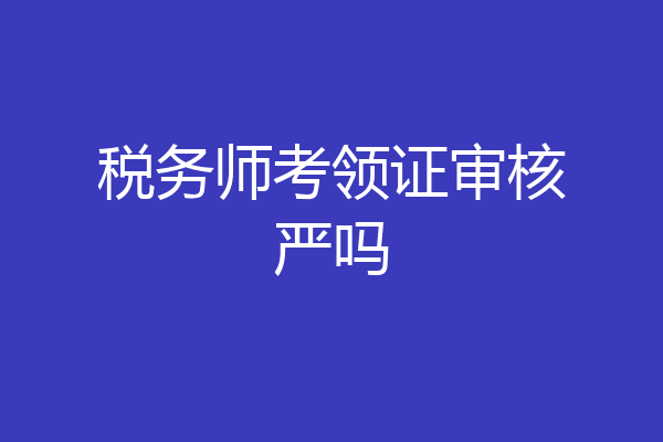 税务师考领证审核严吗