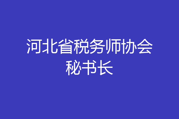 河北省税务师协会秘书长