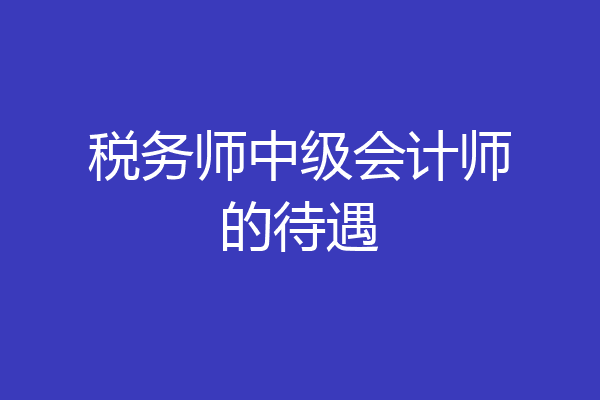 税务师中级会计师的待遇