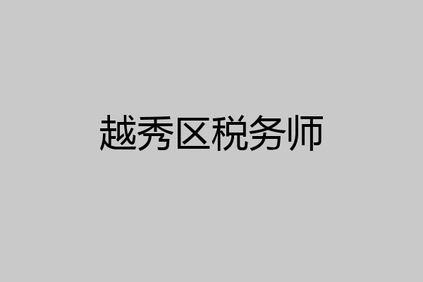 越秀区税务师