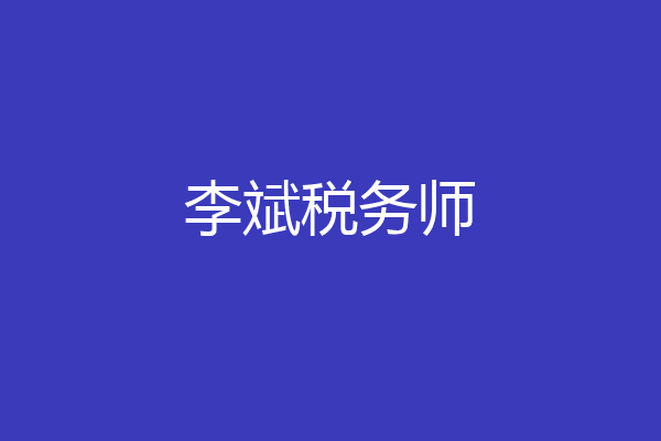 李斌税务师