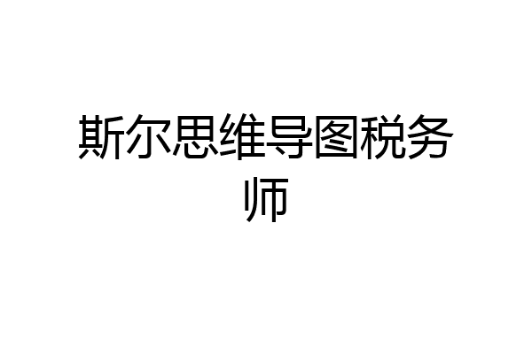 斯尔思维导图税务师
