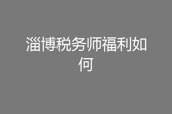 淄博税务师福利如何