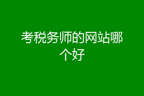 考税务师的网站哪个好