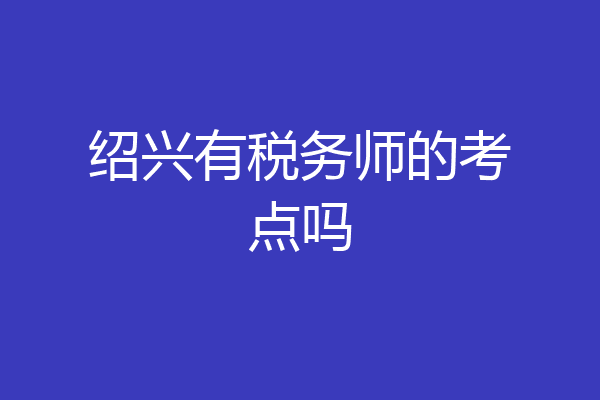 绍兴有税务师的考点吗