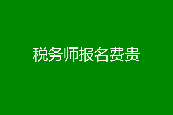 税务师报名费贵