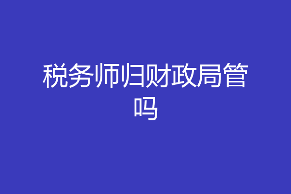 税务师归财政局管吗