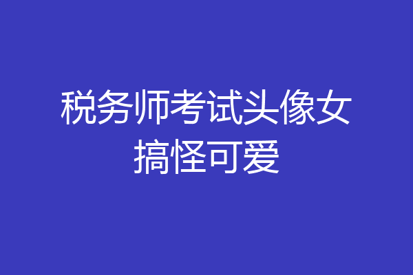 税务师考试头像女搞怪可爱