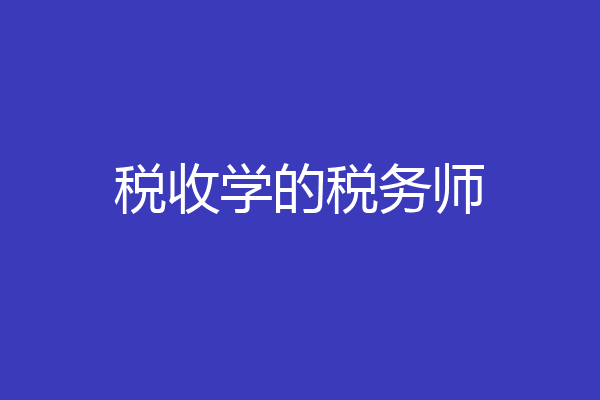 税收学的税务师