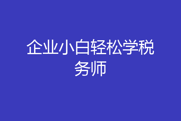 企业小白轻松学税务师