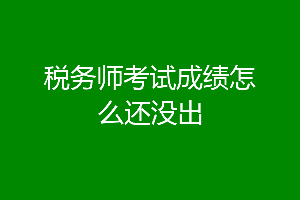 税务师考试成绩怎么还没出