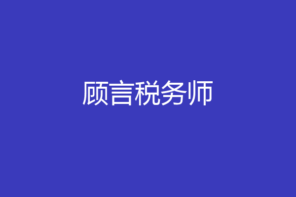 顾言税务师