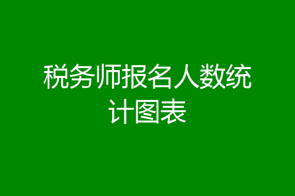 税务师报名人数统计图表