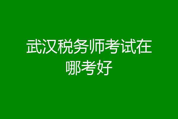 武汉税务师考试在哪考好