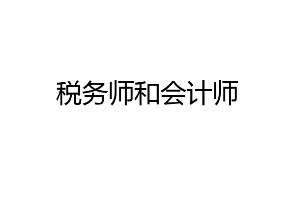 税务师和会计师