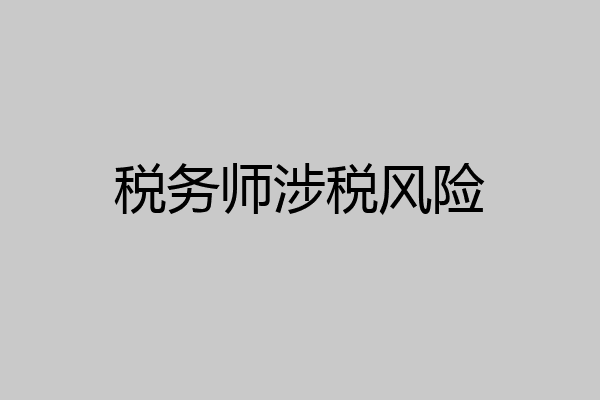 税务师涉税风险