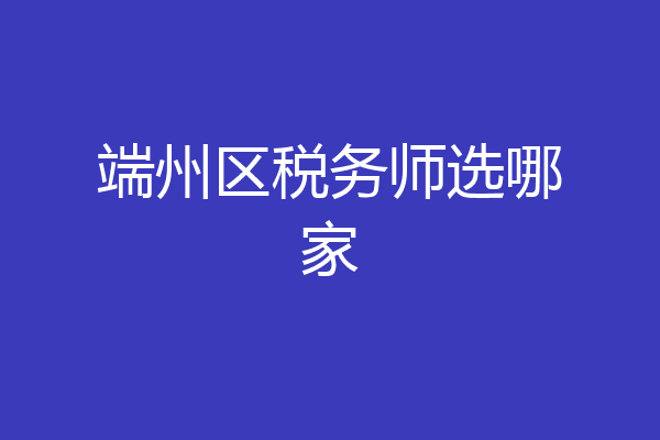 端州区税务师选哪家