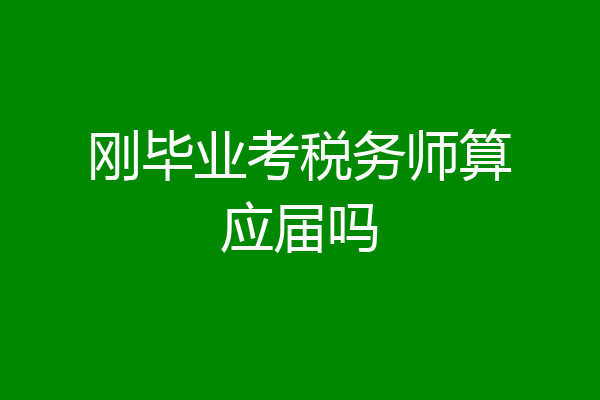 刚毕业考税务师算应届吗