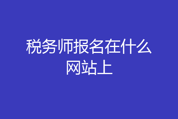 税务师报名在什么网站上