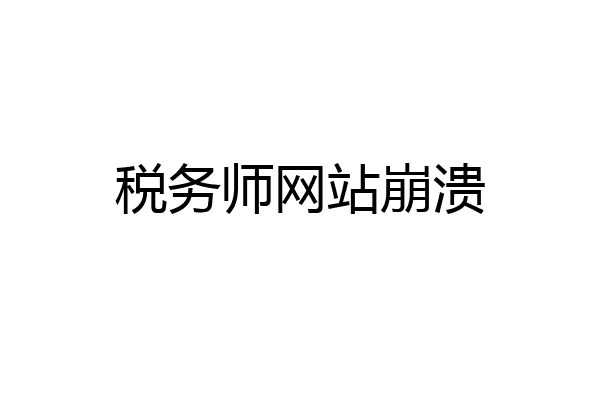 税务师网站崩溃