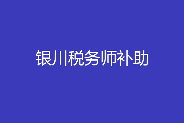 银川税务师补助