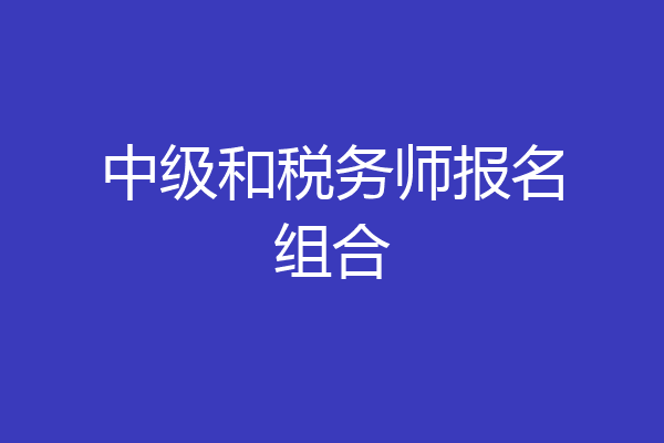 中级和税务师报名组合