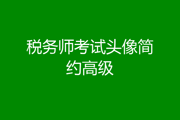 税务师考试头像简约高级