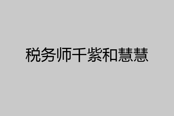 税务师千紫和慧慧