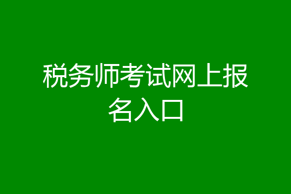 税务师考试网上报名入口