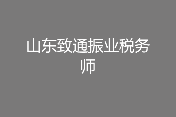 山东致通振业税务师