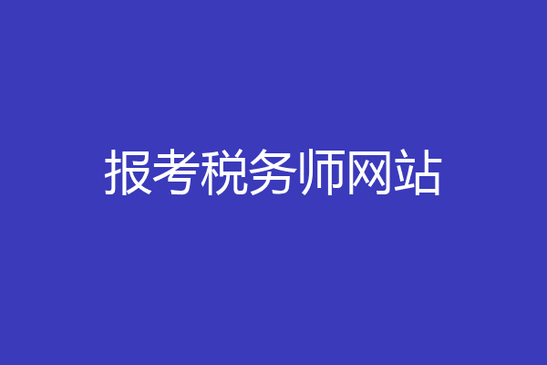 报考税务师网站