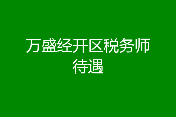 万盛经开区税务师待遇