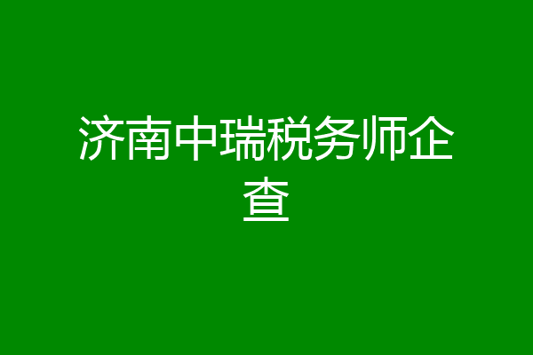 济南中瑞税务师企查