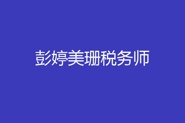 彭婷美珊税务师