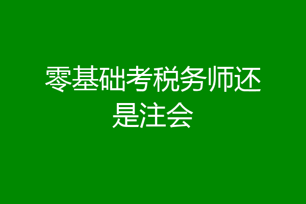 零基础考税务师还是注会