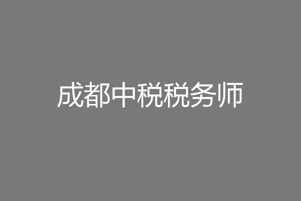 成都中税税务师