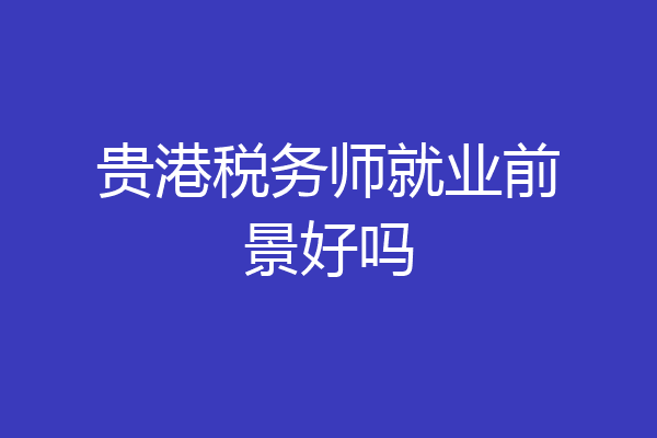 贵港税务师就业前景好吗
