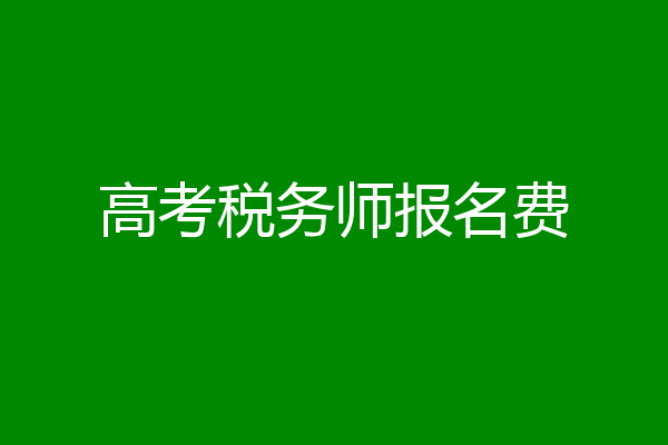 高考税务师报名费