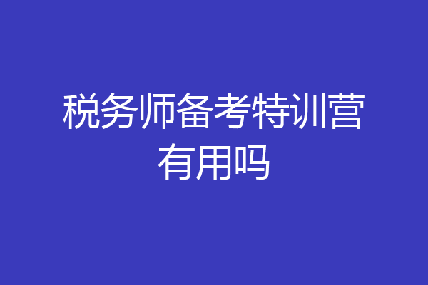 税务师备考特训营有用吗